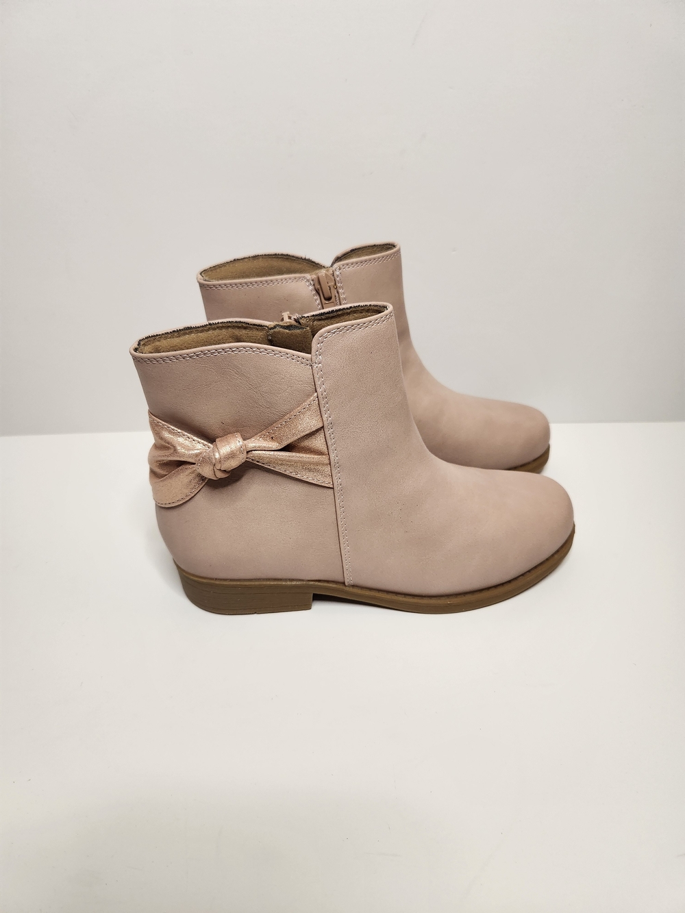 Rachel Shoes Pink Bow Ankle Boots for Kids